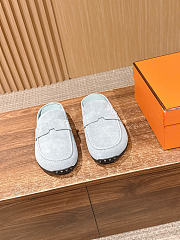 HERMES | Mix mule Alabaster light gray calfskin insole - 2