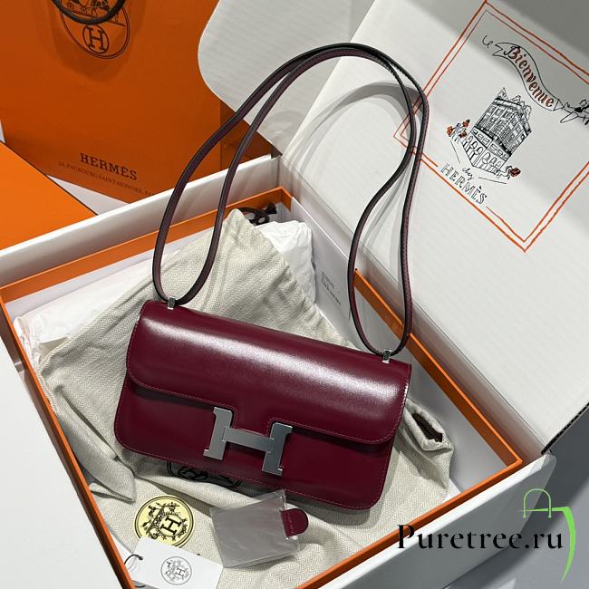 Hermès Constance Shoulder Bag Deep Burgundy - 1
