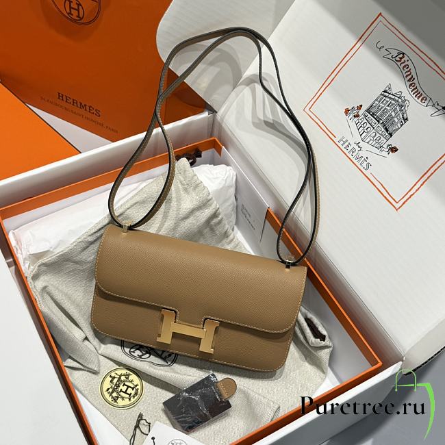 Hermès Constance Gold Hardware Shoulder Bag Camel - 1
