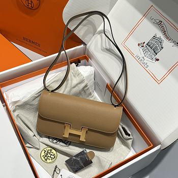 Hermès Constance Gold Hardware Shoulder Bag Camel