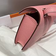 Hermès Constance Silver hardware Shoulder Bag Pastel pink - 5