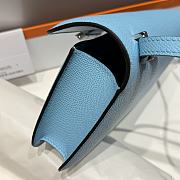 Hermès Constance Silver hardware Shoulder Bag Sky Blue - 6