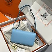 Hermès Constance Silver hardware Shoulder Bag Sky Blue - 4