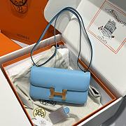 Hermès Constance Gold hardware Shoulder Bag Sky Blue - 1