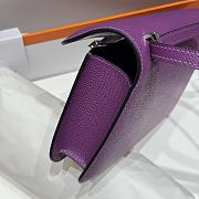 Hermès Constance Silver hardware Shoulder Bag Orchid purple - 6