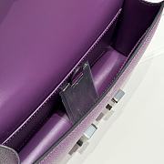 Hermès Constance Silver hardware Shoulder Bag Orchid purple - 5