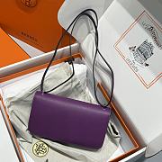 Hermès Constance Silver hardware Shoulder Bag Orchid purple - 4