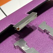 Hermès Constance Silver hardware Shoulder Bag Orchid purple - 3