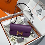 Hermès Constance Gold hardware Shoulder Bag Orchid purple - 1