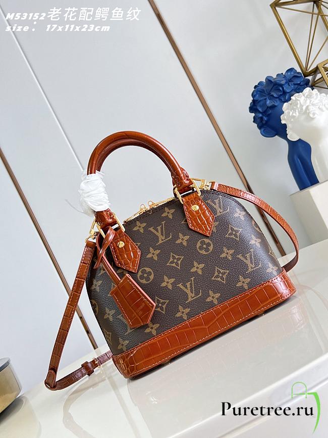 LOUIS VUITTON | Alma BB Damier Ebene Brown  - 1