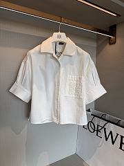 LOEWE | Paula's Ibiza Anagram denim shirt white - 1