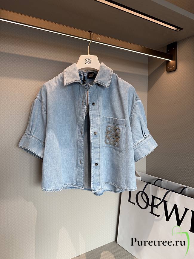 LOEWE | Paula's Ibiza Anagram denim shirt blue - 1