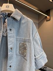 LOEWE | Paula's Ibiza Anagram denim shirt blue - 6