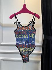 CHANEL | graffiti print one-piece swimsuit  - 1