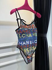 CHANEL | graffiti print one-piece swimsuit  - 6