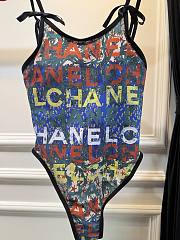 CHANEL | graffiti print one-piece swimsuit  - 3