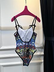 CHANEL | graffiti print one-piece swimsuit  - 2