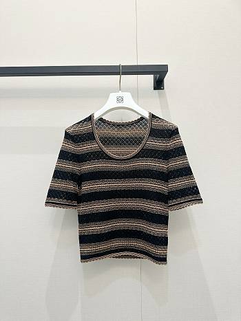 LOEWE x Paula's Ibiza Stripe Short-Sleeve Sweater