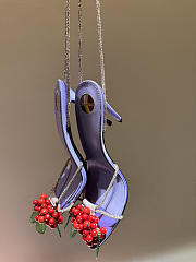 YSL | MON CHÉRI sandals in suede and rhinestones lilas red & amethyst - 6