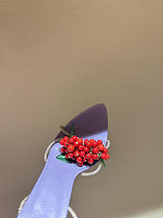 YSL | MON CHÉRI sandals in suede and rhinestones lilas red & amethyst - 3