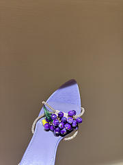 YSL | MON CHÉRI sandals in suede and rhinestones lilas purble & amethyst - 3