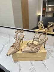 Valentino Rivet Sandals high Heels In Beige - 2