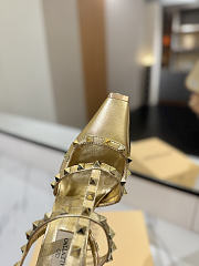 Valentino Rivet Sandals high Heels In Gold - 3