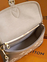 LOUIS VUITTON | Diane Tourterelle Beige Bicolor Monogram Empreinte Leather  - 5