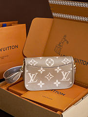 LOUIS VUITTON | Diane Tourterelle Beige Bicolor Monogram Empreinte Leather  - 2