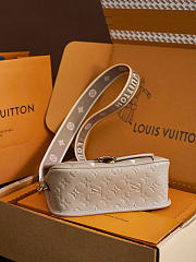 LOUIS VUITTON | Diane Tourterelle Beige Bicolor Monogram Empreinte Leather  - 4