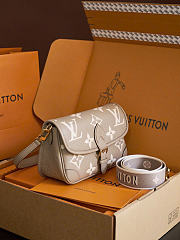 LOUIS VUITTON | Diane Tourterelle Beige Bicolor Monogram Empreinte Leather  - 3