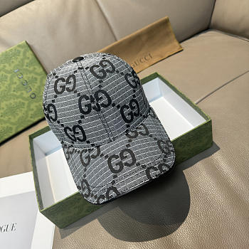 GUCCI | Large Double G Baseball Cap Gray