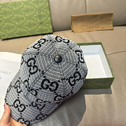 GUCCI | Large Double G Baseball Cap Gray - 6