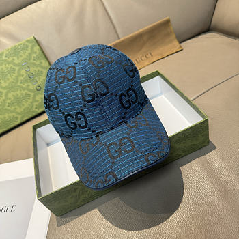 GUCCI | Large Double G Baseball Cap Dark Blue