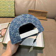 GUCCI | Large Double G Baseball Cap Denim Blue - 6