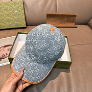 GUCCI | Large Double G Baseball Cap Light Denim Blue - 6