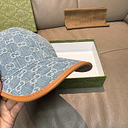 GUCCI | Large Double G Baseball Cap Light Denim Blue - 3