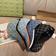 GUCCI | Large Double G Baseball Cap Light Denim Blue - 2