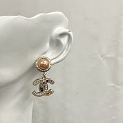 Chanel Pearl Crystal CC Earrings Gold Multicolor - 5
