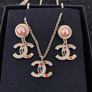 Chanel Pearl Crystal CC Earrings Gold Multicolor - 2
