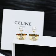 Celine Arc de Triomphe Sailboat Pearl Earrings - 5