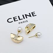 Celine Arc de Triomphe Sailboat Pearl Earrings - 3