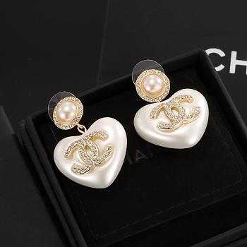 Chanel heart-shaped earrings