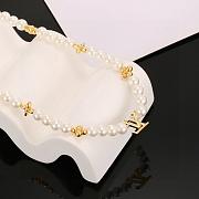 Louis Vuitton classic pearl necklace - 3