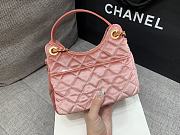 CHANEL | Velvet Quilted Small Wavy CC Hobo Pink - 6