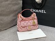 CHANEL | Velvet Quilted Small Wavy CC Hobo Pink - 2