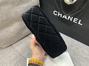 CHANEL | Velvet Quilted Small Wavy CC Hobo Black - 5