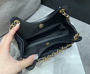 CHANEL | Velvet Quilted Small Wavy CC Hobo Black - 4