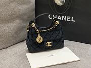 CHANEL | Velvet Quilted Small Wavy CC Hobo Black - 2