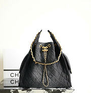CHANEL | Medium 25 Hobo Bag Black Denim - 1